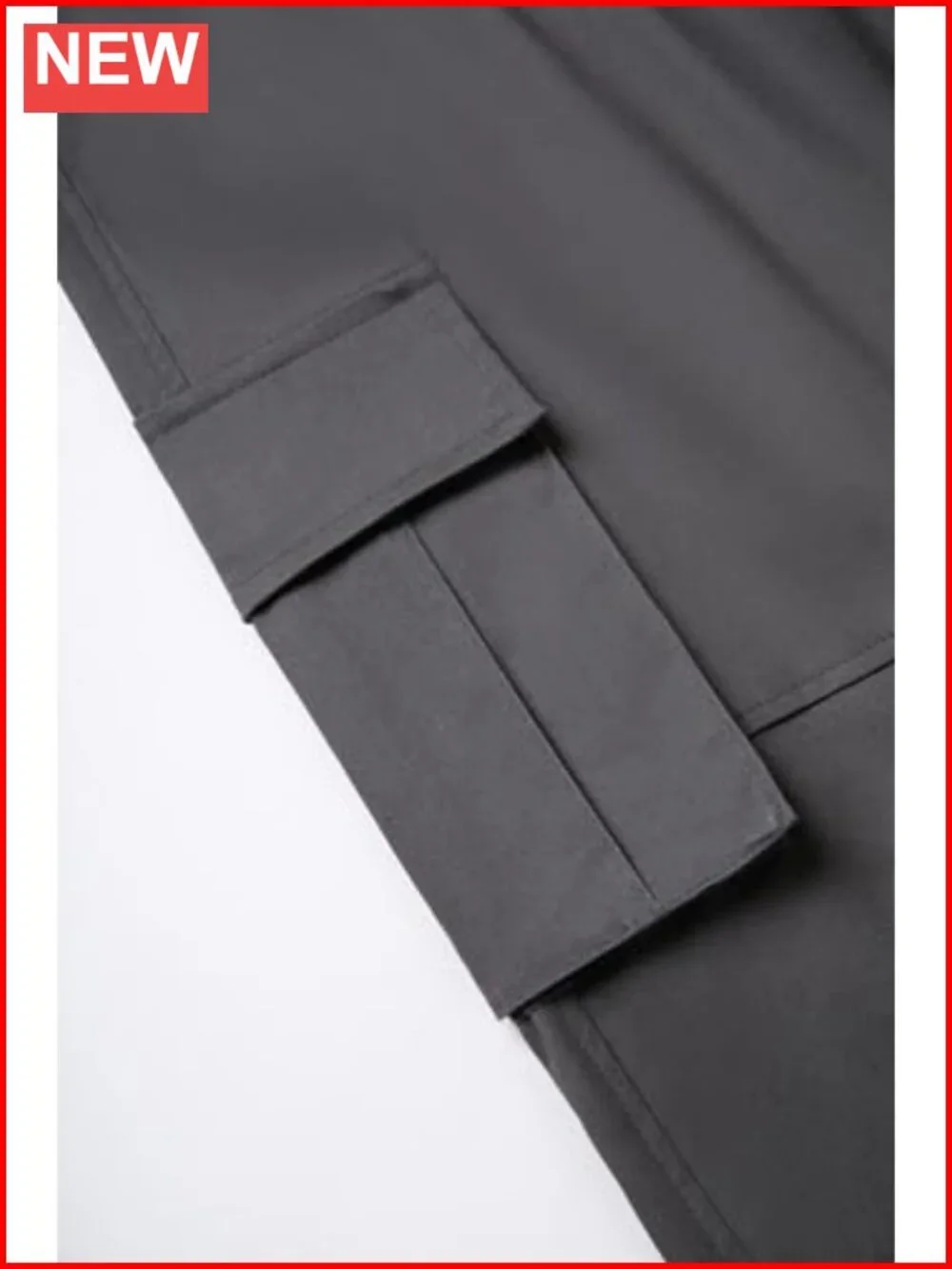 Men's Relaxed Fit Straight Leg Cargo Pants with Drawstring Elastic Waist and 6